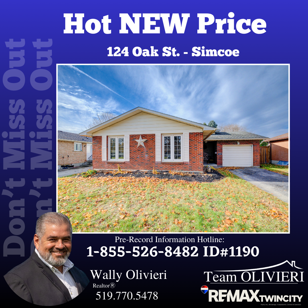 Fresh Price, Fresh Opportunity at 124 Oak St., Simcoe